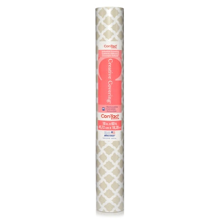Con-Tact Brand Adhesive Drawer and Shelf Liner, Talisman Pale Gray 18"x60 Ft., PK6 60F-C9AR06-06